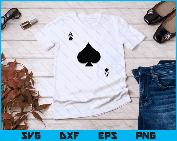 Ace of Spades Deck of Cards Halloween Costume SVG PNG Digital Printable Files