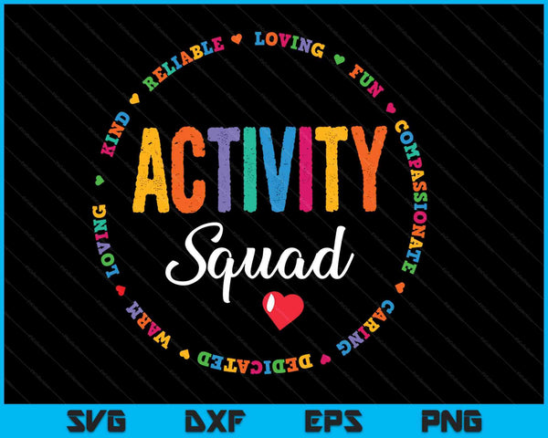 Activity assistant squad team professionals week director SVG cut file