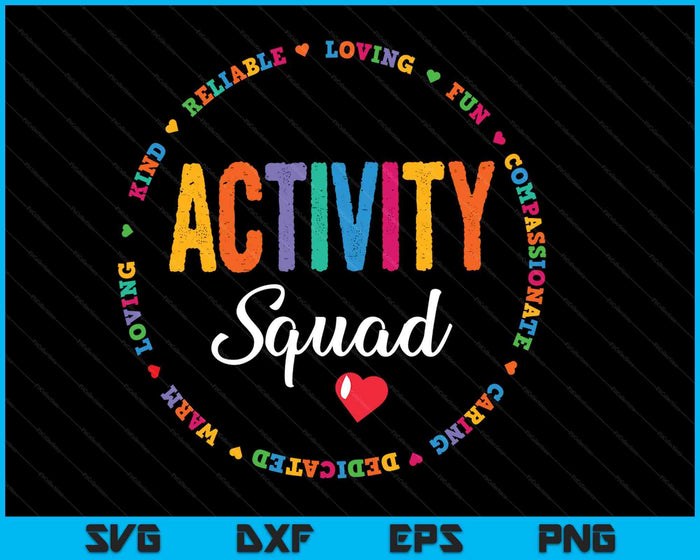 Activity Assistant Squad Team Professionals Week Director SVG PNG Digital Printable Files