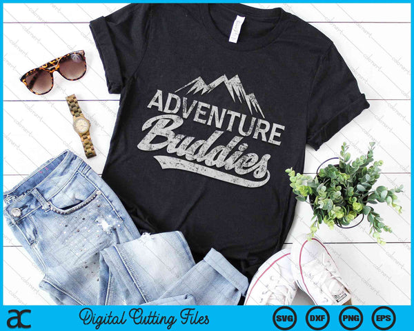 Adventure Buddies Mountain Hiking SVG PNG Digital Cutting Files