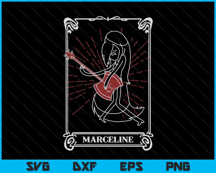 Adventure Time Halloween Marceline Tarot Card SVG PNG digitale snijbestanden