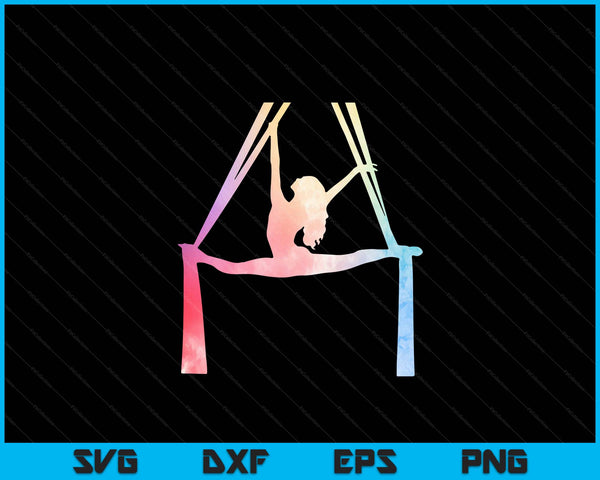 Aerial Silks Circus Yoga SVG PNG Digital Cutting Files