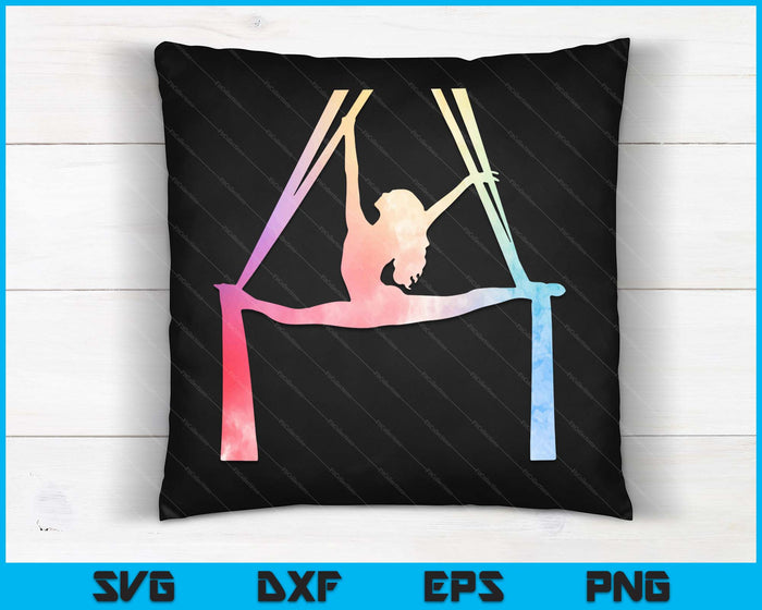 Aerial Silks Circus Yoga SVG PNG Digital Cutting Files