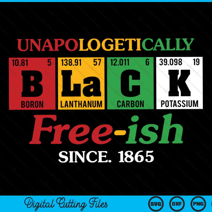 Africa Black Unapologetically Free-ish Since 1865 SVG PNG Digital Cutting Files