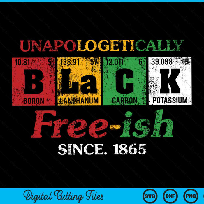 Africa unapologetically black free-ish since 1865 Juneteenth SVG cut file