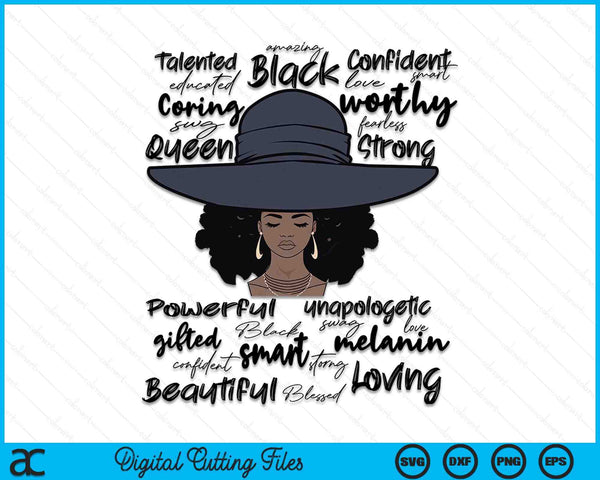 Afrikaanse zwarte geschiedenis Afro-Amerikaanse dames Juneteenth SVG PNG digitale snijbestanden