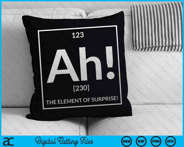 Ah! The Element of Surprise Science Periodic Table SVG PNG Digital Cutting Files