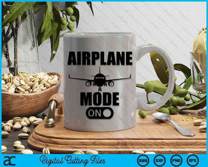 Vliegtuigmodus op reizende vakantie vliegende Meme SVG PNG digitale snijbestanden