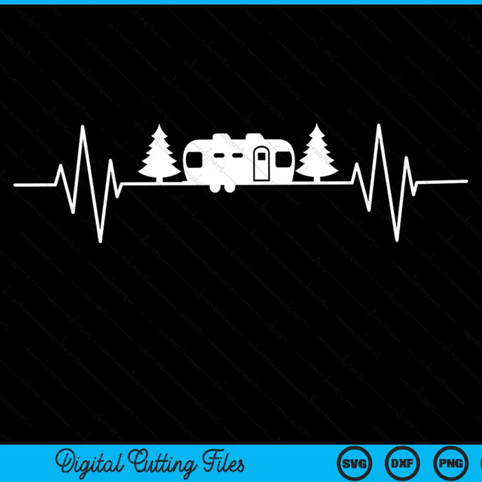 Airstream Camper Heartbeat SVG PNG Digital Cutting Files