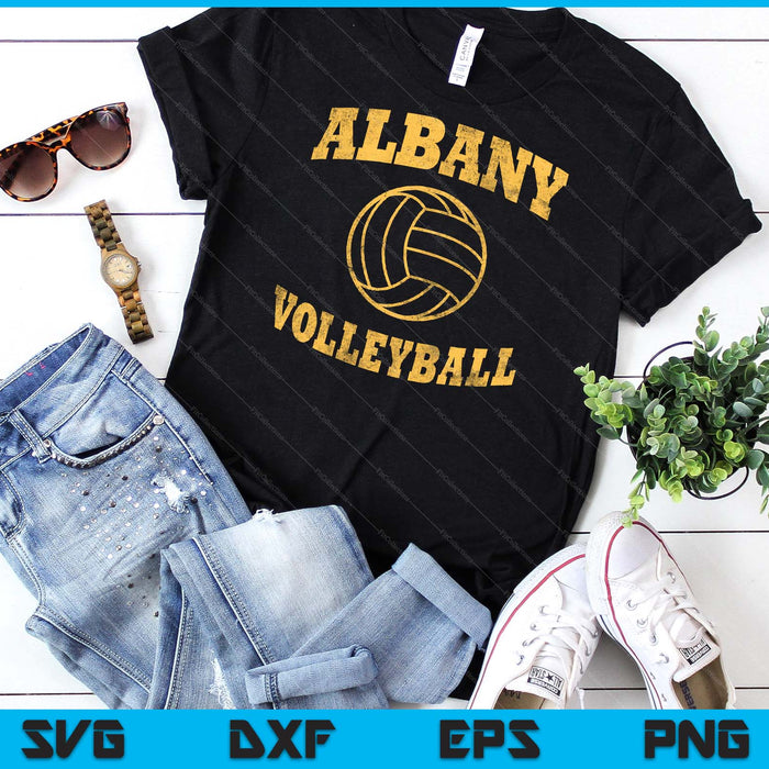 Albany Volleyball Classic Vintage Distressed SVG PNG Digital Cutting Files