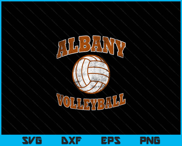 Albany Volleyball Vintage Distressed SVG PNG Digital Cutting Files