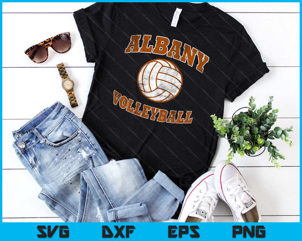 Albany Volleyball Vintage Distressed SVG PNG Digital Cutting Files