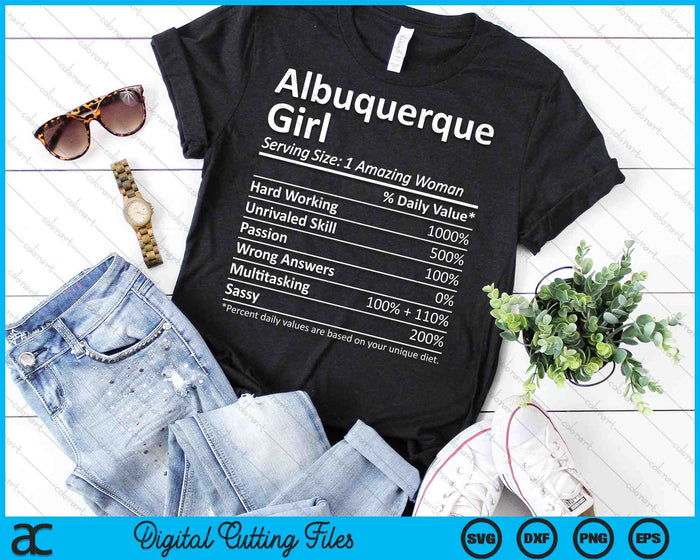 Albuquerque Girl NM New Mexico Funny City Home Roots SVG PNG Snijden afdrukbare bestanden