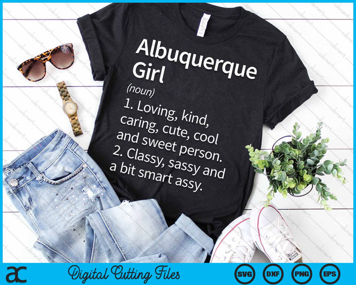 Albuquerque Girl NM New Mexico Home Roots SVG PNG Cutting Printable Files