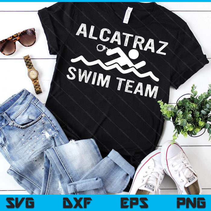 Alcatraz Swim Team Perpetrator Jail Prison Inmate Police SVG PNG Digital Printable Files