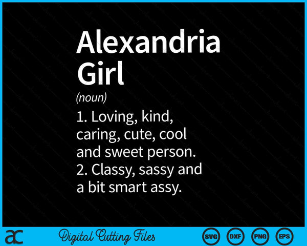 Alexandria Girl VA Virginia Home Roots SVG PNG Archivos de corte digital