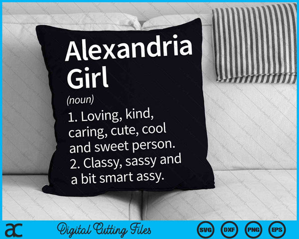 Alexandria Girl VA Virginia Home Roots SVG PNG Archivos de corte digital