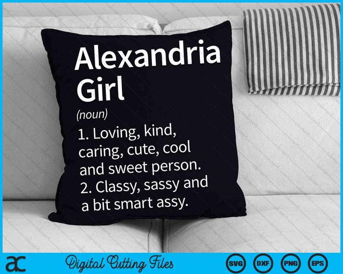 Alexandria Girl VA Virginia Home Roots SVG PNG Archivos de corte digital