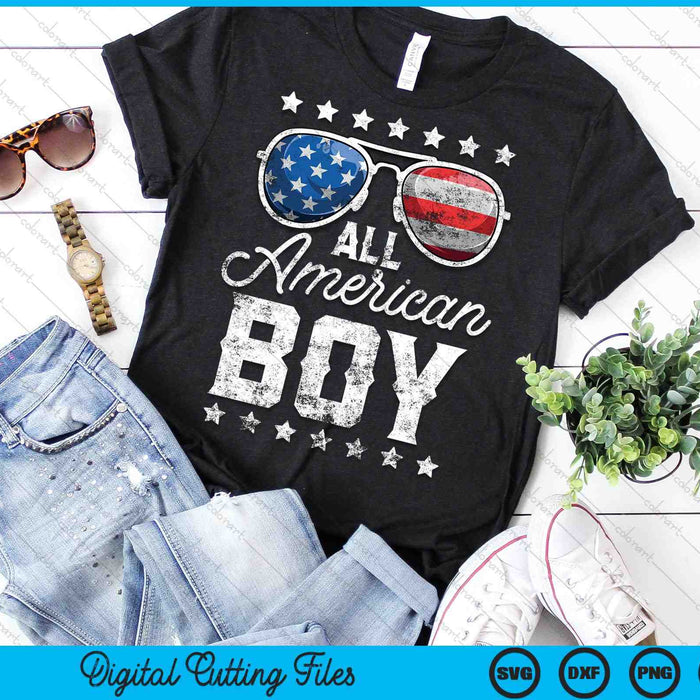 All American Boy 4th Of July SVG PNG Cutting Printable Files