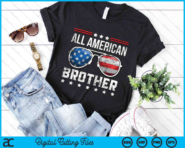 All American Brother Matching Family 4th of July SVG PNG Digital Cutting Files