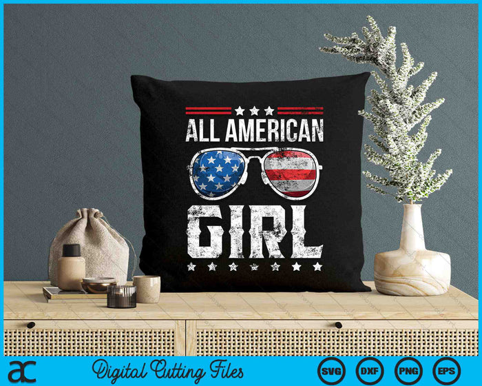 All American Girl Matching Family 4th of July SVG PNG Digital Cutting Files