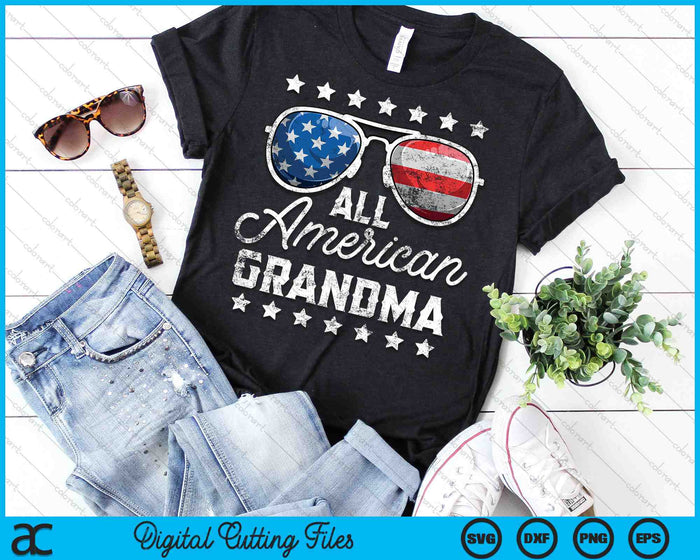 All American Grandma 4th Of July SVG PNG Cutting Printable Files