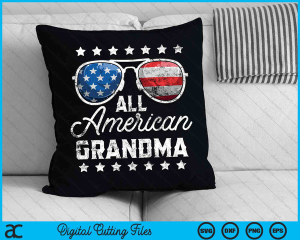 All American Grandma 4th Of July SVG PNG Cutting Printable Files