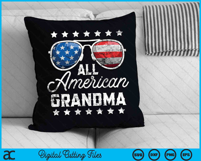 Toda la abuela americana 4 de julio SVG PNG cortando archivos imprimibles