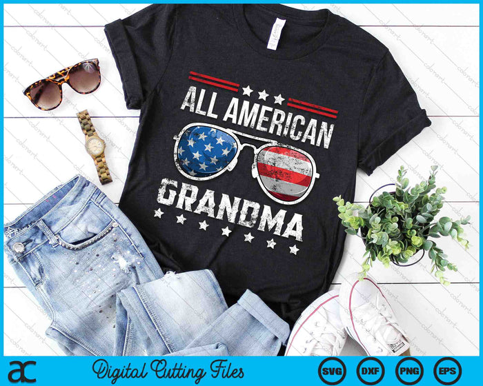 All American Grandma Matching Family 4th of July SVG PNG Digital Cutting Files