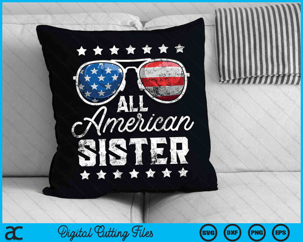 All American Sister 4 de julio SVG PNG cortando archivos imprimibles