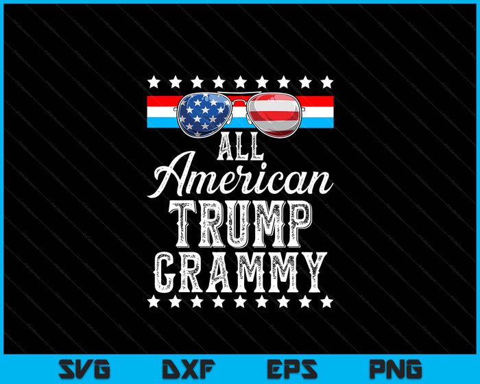 All American Trump Grammy American Flag Sunglasses SVG PNG Digital Printable Files