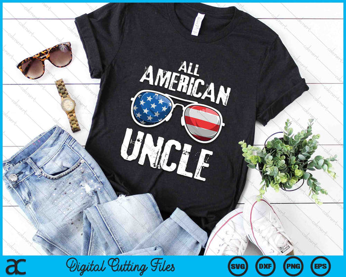 All American Uncle 4th Of July Patriotic SVG PNG Digital Cutting Files