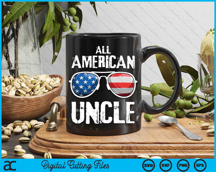 All American Uncle 4th Of July Patriotic SVG PNG Digital Cutting Files