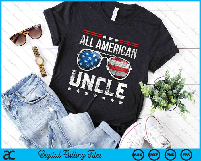 All American Uncle Matching Family 4th of July SVG PNG Digital Cutting Files