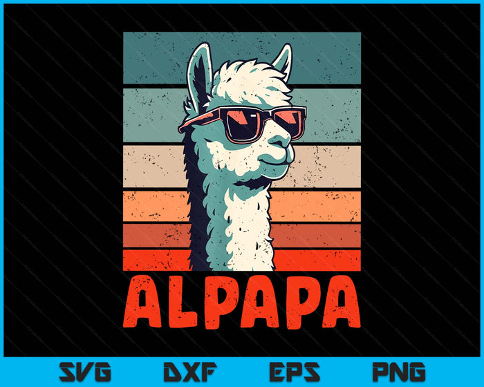 Alpapa Father's Day Best Dad Alpaca SVG PNG Digital Printable Files
