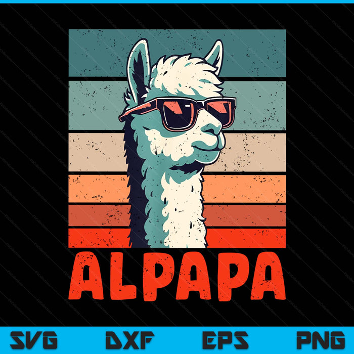 Alpapa Father's Day best dad alpaca SVG cut file