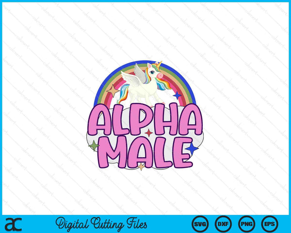 Alpha male unicorn SVG cut file