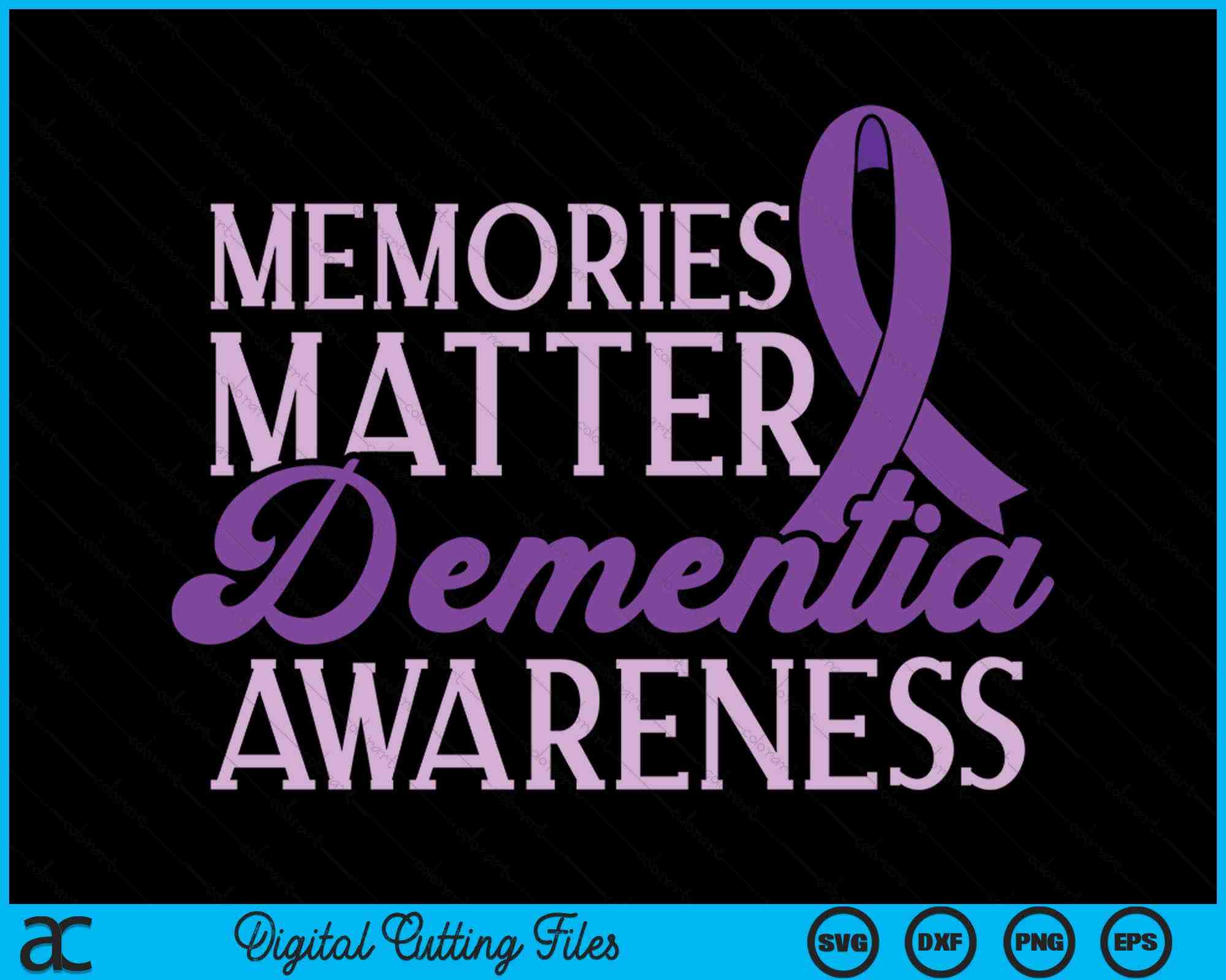 Alz Svg Alzheimer Awareness Dementia Awareness End Alz SVG PNG Cutting Files ...