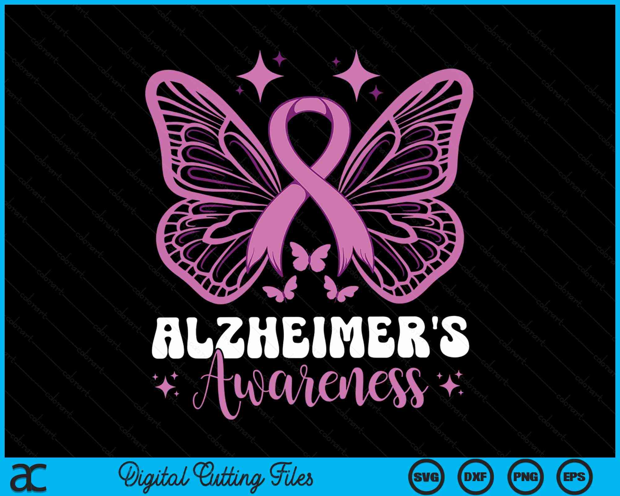 Alz Svg Alzheimer's Awareness SVG PNG Digital Cutting Files – creativeusarts