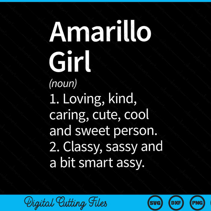 Amarillo Girl TX Texas Home Roots SVG PNG Archivos de corte digital