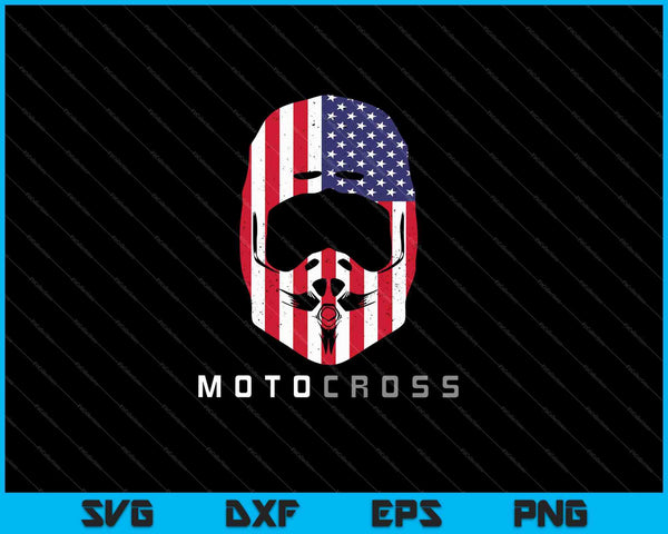 Amerikaanse crossmotor motorcross kleding SVG PNG snijden afdrukbare bestanden