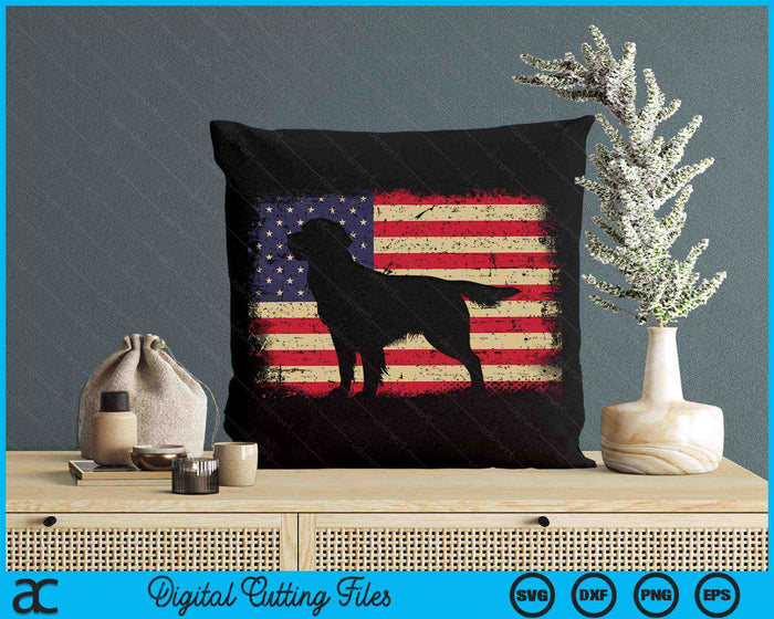 Amerikaanse vlag 4 juli Golden Retriever vader moeder hondenliefhebber SVG PNG digitale snijbestanden