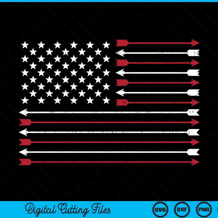 American Flag Arrow Hunting Archery USA Hunter Archer Gift SVG PNG Digital Cutting Files