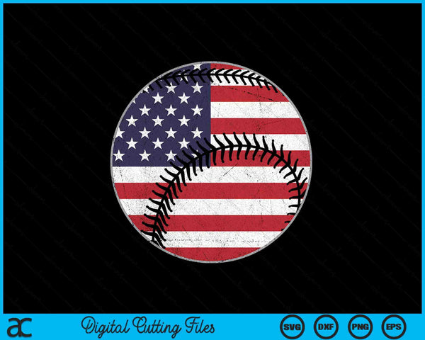American Flag Baseball Men Women Kids SVG PNG Digital Cutting File