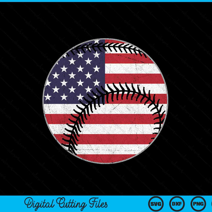 American Flag Baseball Men Women Kids SVG PNG Digital Cutting File
