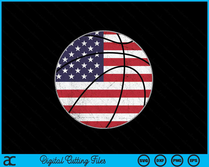 American Flag Basketball Men Women Kids SVG PNG Digital Cutting File