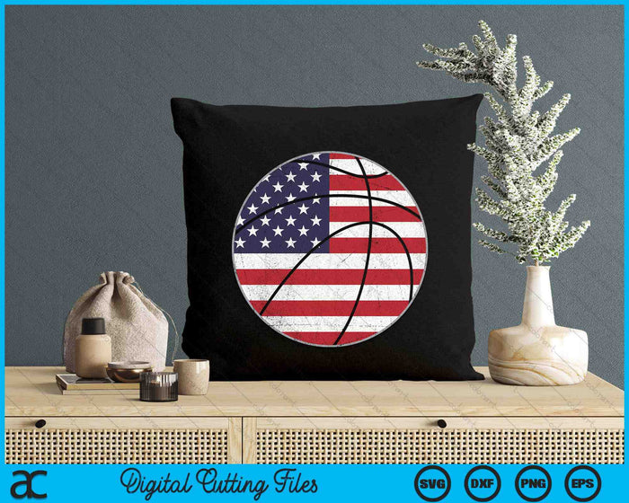 American Flag Basketball Men Women Kids SVG PNG Digital Cutting File