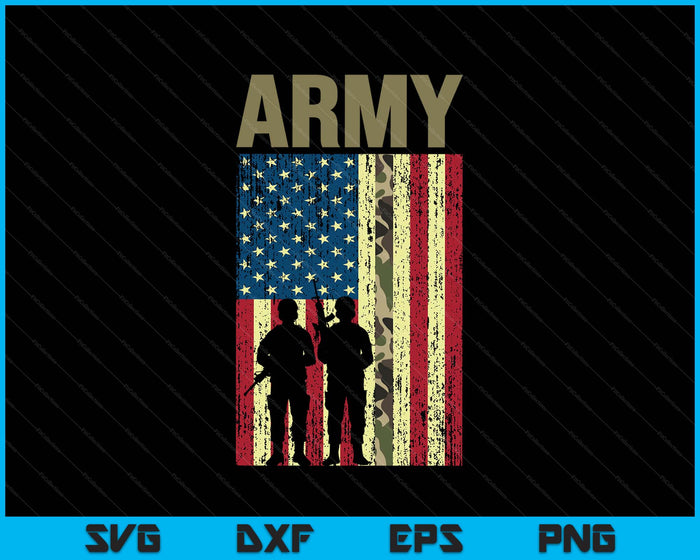 American Flag Camo Us Army 4th Of July Usa Military Merica SVG PNG Digital Printable Files