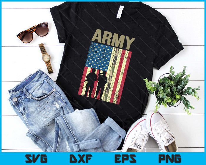 American Flag Camo Us Army 4th Of July Usa Military Merica SVG PNG Digital Printable Files