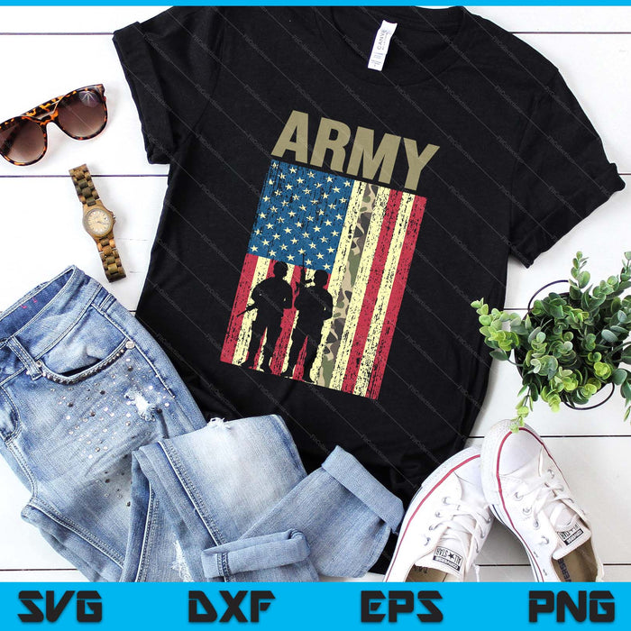 American Flag Camo Us Army 4th Of July Usa Military Merica SVG PNG Digital Printable Files